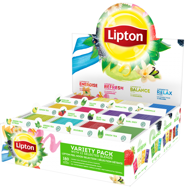 LIPTON DISPLAYLÅDA 180 PÅSAR