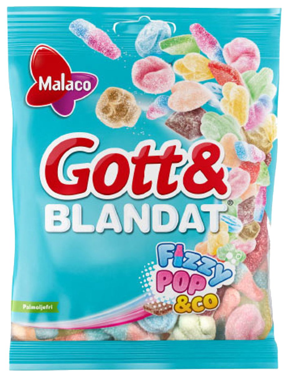 GOTT & BLANDAT FIZZY POP 130G
