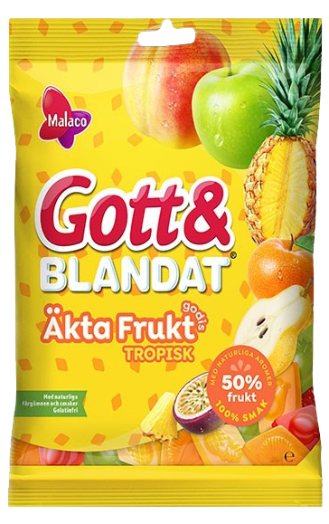 Gott & Blandat Fruktgodis Tropisk 100 g