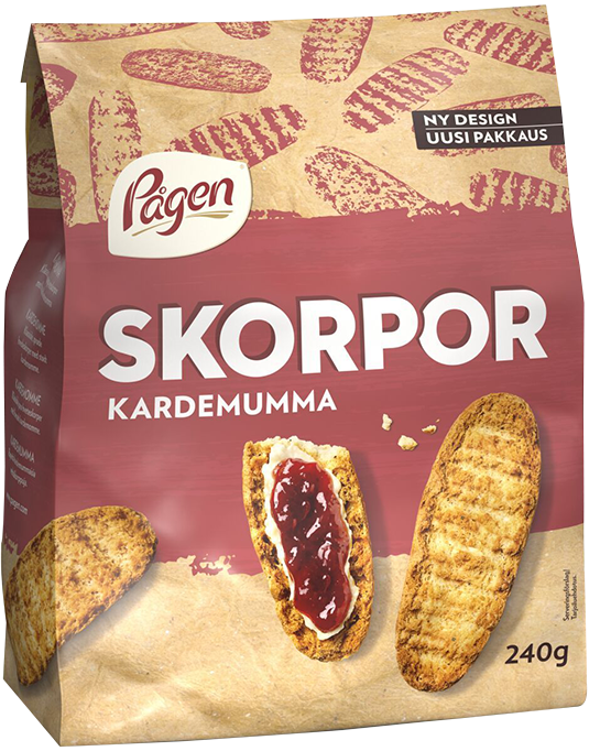 PÅGEN KARDEMUMMASKORPOR 240G