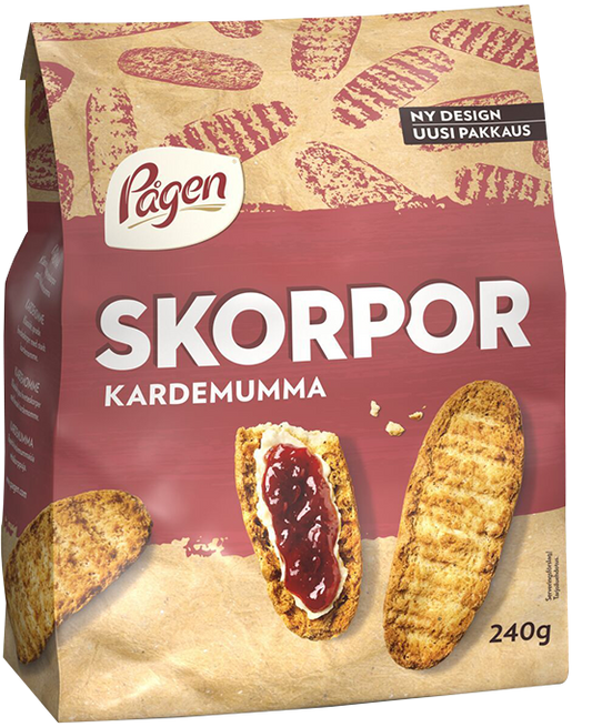 PÅGEN KARDEMUMMASKORPOR 240G