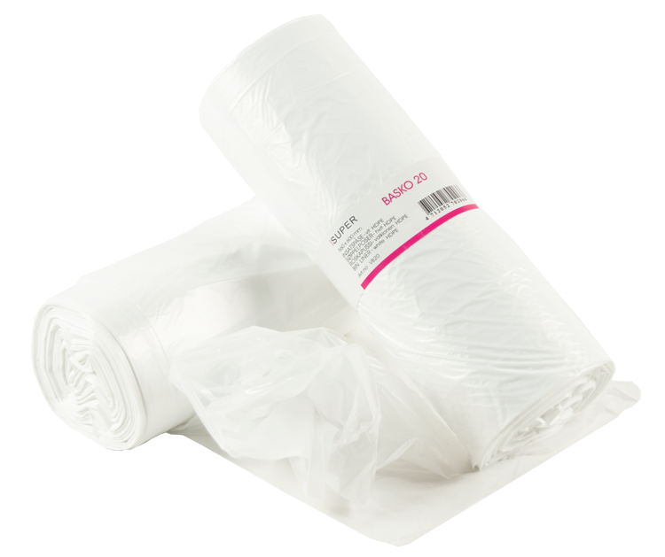 SUMPPÅSE 35L VIT 100ST/RULLE