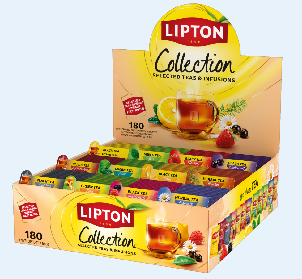 LIPTON DISPLAYLÅDA 180 PÅSAR