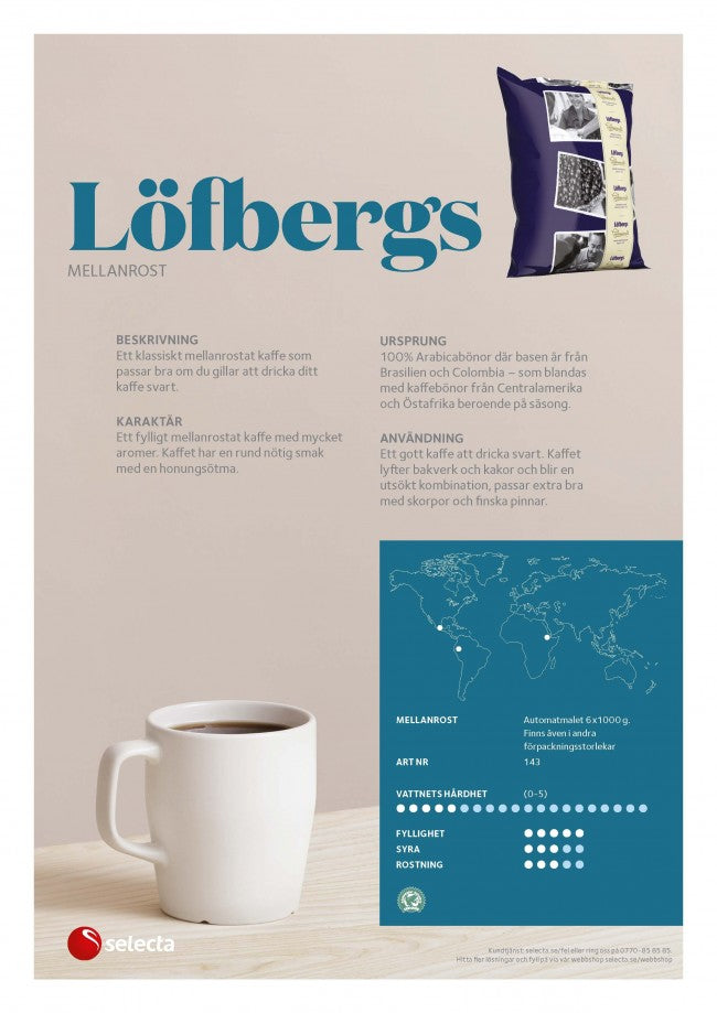 Löfbergs Mellanrost - malet kaffe (ersätter art.nr. 3836)