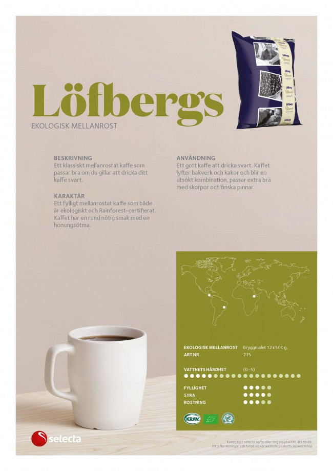 Löfbergs Mellanrost - malet kaffe (ersätter art. nr. 112)