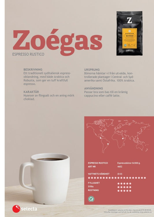 ZOÉGAS ESPRESSO RUSTICO 500 G