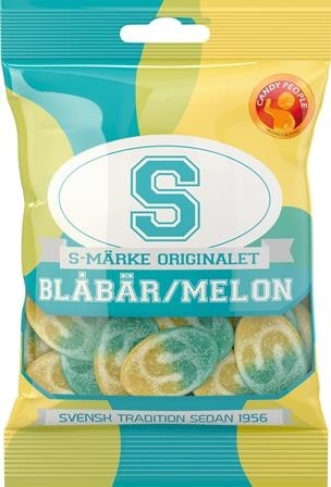 S-märke - Blåbär & Melon, 80 g